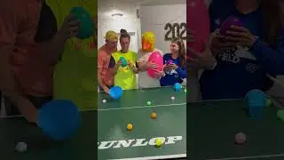 GIANT Surprise Eggs Challenge WIN big money prize Ping Pong Mess with friends #shorts