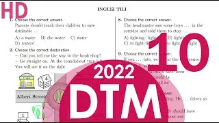 TEZKOR DTM 2022 imtihon ingliz tili tahlil 10-qism. Like bosib, obuna bo'ling.