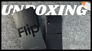 Unboxing of the Galaxy Z Flip 4  (Graphite color)