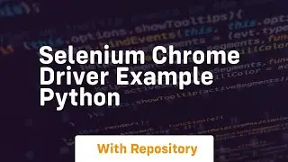 selenium chrome driver example python