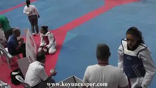 +59kg Zehra Begüm Kavukçuoglu vs H. Çamlıbel (2019 Turkish Cadet Taekwondo Championships)