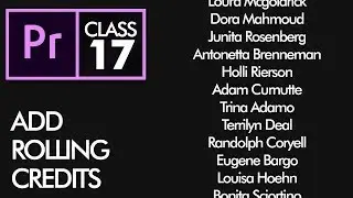 Rolling Credits - Adobe Premiere Pro CC Class 17 - Urdu / Hindi