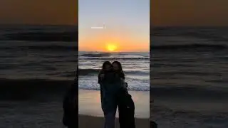 Fotos para fazer no pôr do sol com sua amiga #poses #fotos #pordosol #praia