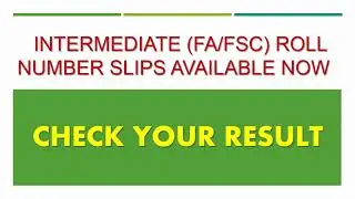 CHECK YOUR INTERMEDIATE RESULT 2020