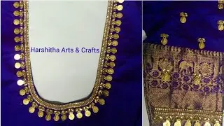 Latest Kasu Work Tutorial Explanation in Telugu || Latest Kasu Work With Normal Needle(Lakshmi coin)