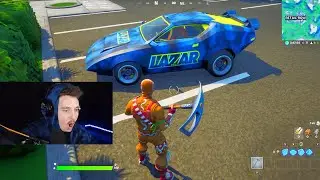 Surprising YOUTUBERS with their OWN Car in Fortnite! (LAZARBEAM,NINJA & MORE..!)