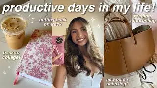 PRODUCTIVE COLLEGE DAYS IN MY LIFE! 🎀 back to school, quarter 4 check-in, reading, journaling, etc!
