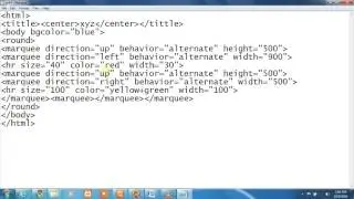 html image animation and text animation using marquee tag