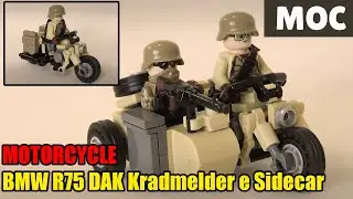 MOC **BMW R75 DAK Motorcycle and Sidecar- German Army ** Build Instructions