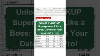 VLOOKUP Excel Tutorial: Unlock the Power of the VLOOKUP Function Today #vlookup #vlookupformula