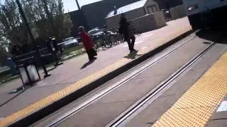 Two E line RTD trains at Alameda