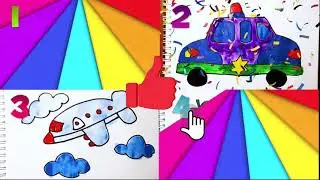 Who's faster? #9 Drawing 4 different pictures for kids