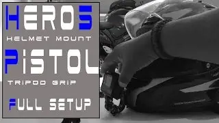 GoPro Hero 5 Black 📷 Helmet Front Mount 🏍 Pistol Grip Tripod 📸