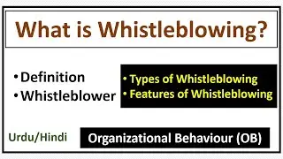 What is Whistleblowing? Types and Features of Whistleblowing
