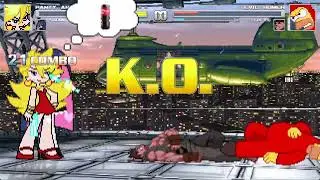 4NG3L0 MUGEN #3: Panty Anarchy & Stocking Anarchy VS Evil Homer & Evil Ryu