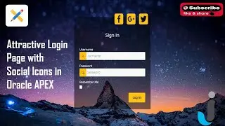 Oracle APEX Tutorial(57)-Attractive Login Page with Social Icons in Oracle APEX