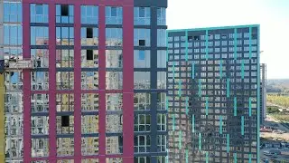 30.09.2021 Аэрооблет ЖК Диброва Парк. Метро на Виноградарь (стм Мостицкая).  Киев. 4K