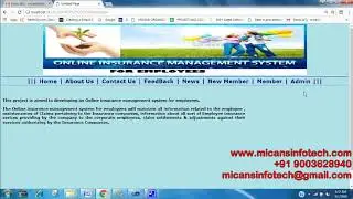 ONLINE INSURANCE MANAGEMENT SYSTEM FOR EMPLOYEES- IEEE PROJECTS 2018