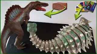 SPINOSAURUS VS ANKYLOSAURUS WITH CLAY/PLASTILINA.