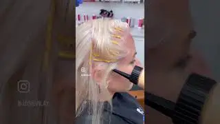 She wanted Peach hair!! How did we do? #blondme #bleach #diybleach #platinumhair #diybalayage