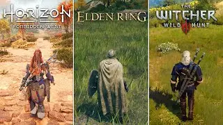 Elden Ring vs The Witcher 3 vs Horizon Forbidden West - Physics and Details Comparison