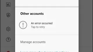 how to fix an error occurred youtube problem in Telugu..other account open problem..error occurred