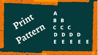 Program to Print Half Pyramid Pattern of Alphabet ||  TechDotTeach  || C Basic
