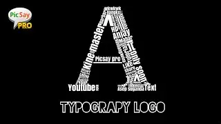 tutorial membuat logo nama | Typography logo Picsay pro tutorial
