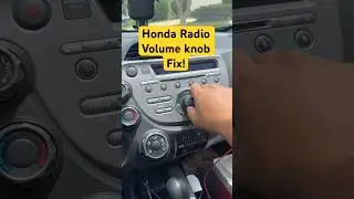 Honda Radio Volume knob quick fix. Try this first! #shorts #honda #mechanic #viral #cars