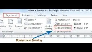 How to Change paper Color and Border in MS Word............