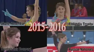 Yulia Lipnitskaya 'Elvis' SP 2015-2016 (4 screens | 4 competitions)