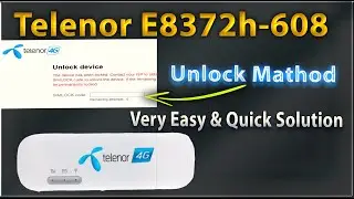 Huawei TELENOR E8372h-608 Unlock And No Service Fix 21.316.01.04.274 +92 301 9662434