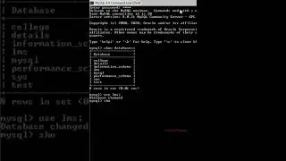 Show databases and tables in MySQL   MySQL   