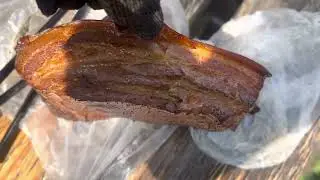 Закоптили мясо,коптильня своими руками
