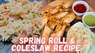 Spring roll recipe with sheets and coleslaw recipe |स्प्रिंग रॉल और शीट्स बनाने का आसान तरीक़ा🤤