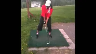 Cecilia swings the ball really long