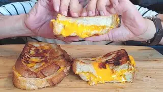 CRUNCHY GRILLED CHEESE SANDWICH ASMR MUKBANG EATING SHOW