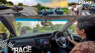 RACE HEAVY BIKE VS CARS SHOOT SCENES || POLICE NA ROK LIYA ￼😳 || 