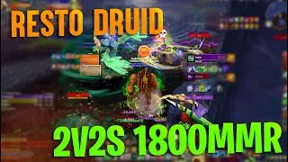 Eaglepaws and Gatorgrip 2v2 Arena as Resto Druid/Arms Warrior (~1800mmr) - WoW Dragonflight 10.2.5