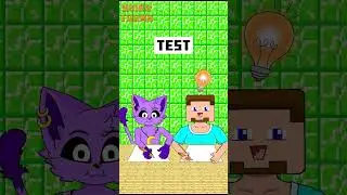 CatNap vs Steve Failed The School Test🤣Smiling Critters x Minecraft | Funny Animation #school