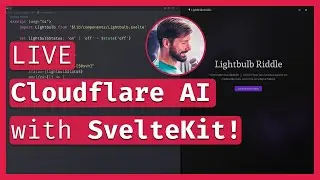 Cloudflare AI with SvelteKit 🤖 “When does the lightbulb turn on?” riddle game 🔴 LIVE Coding & Chill