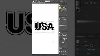 How to create nice stroke line around text permanently in illustrator #illustratortutorials