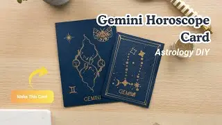 Gemini Horoscope Card | Gold Embossing DIY