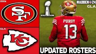 Chiefs vs. 49ers | Superbowl | 2024 - 2025 Updated Rosters | Madden 24 PS5 Simulation
