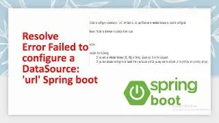 Failed to configure a DataSource: 'url' Spring boot