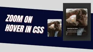 Scale any div or a picture on hover in CSS