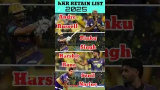 KKR Retain List Ipl 2025 🎯 #kkrreleaselist #kkrretainlist #kkr #ipl2025 #cricket #ipl #trending