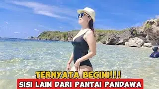 LUCKILY THE WATER REDUCED SO WE COULD REACH THE END OF PANDAWA BEACH