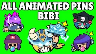 Bibi Pins (New Animated Pins!) | Brawl Stars | Green Screen