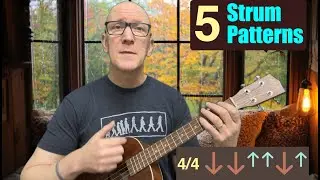 Master five popular ukulele strum patterns - tutorial with song examples